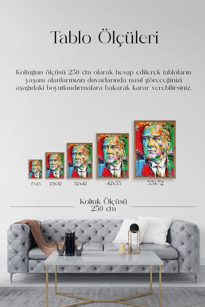 Atatürk Ahşap Çerçeveli Tablo 23 x 30
