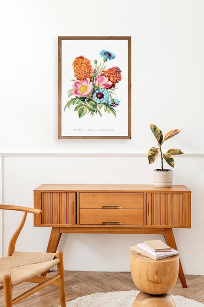 Bahar Çiçekleri Ahşap Çerçeveli Tablo 17 x 23