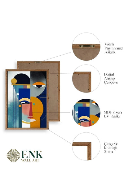 Modern Ahşap Çerçeveli Tablo 50 x 70