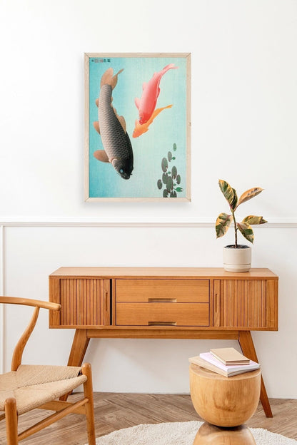 Ohara Koson Ahşap Çerçeveli Tablo 17 x 23