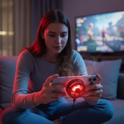 BUFFER® Manyetik Telefon ve Tablet Soğutucu – Güçlü Sessiz Fanlı, Hızlı Isı Dağıtıcı Mobil Cihaz Soğutma Aparatı S25 Radiator