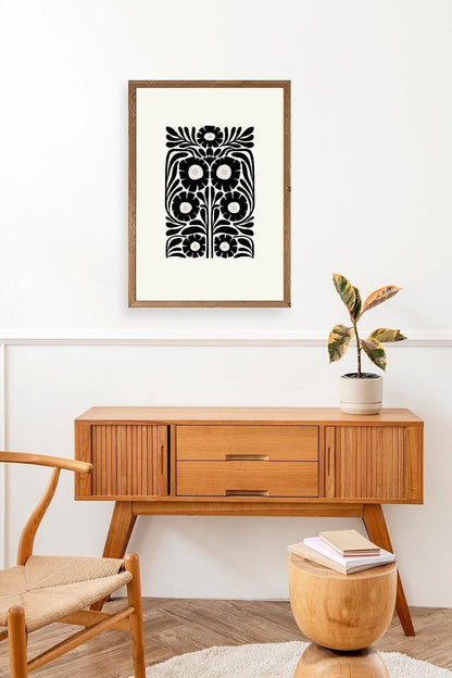 Çiçek Ahşap Çerçeveli Tablo 50 x 70