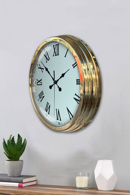 Zentime 40 Cm Gold Lüks Duvar Saati