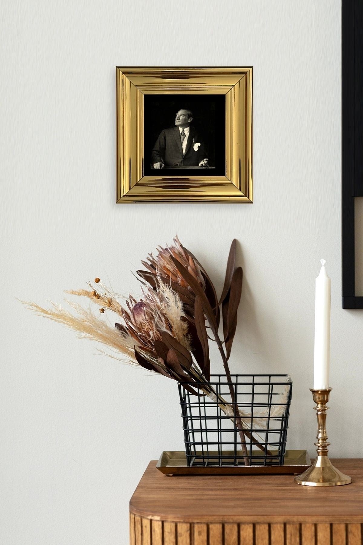 Atatürk Çerçeveli Taş Tablo 20 cm