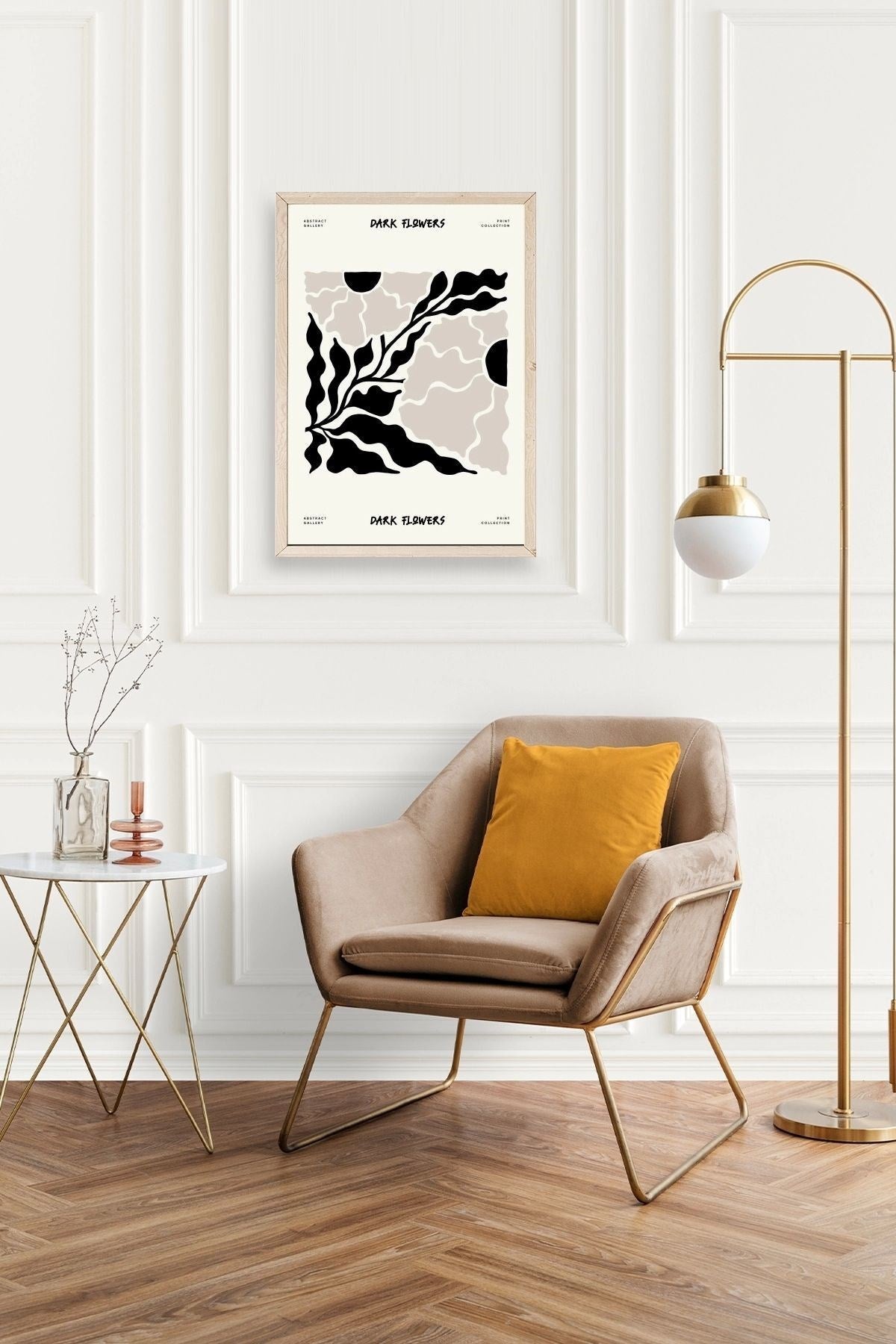 Çiçek Ahşap Çerçeveli Tablo 50 x 70