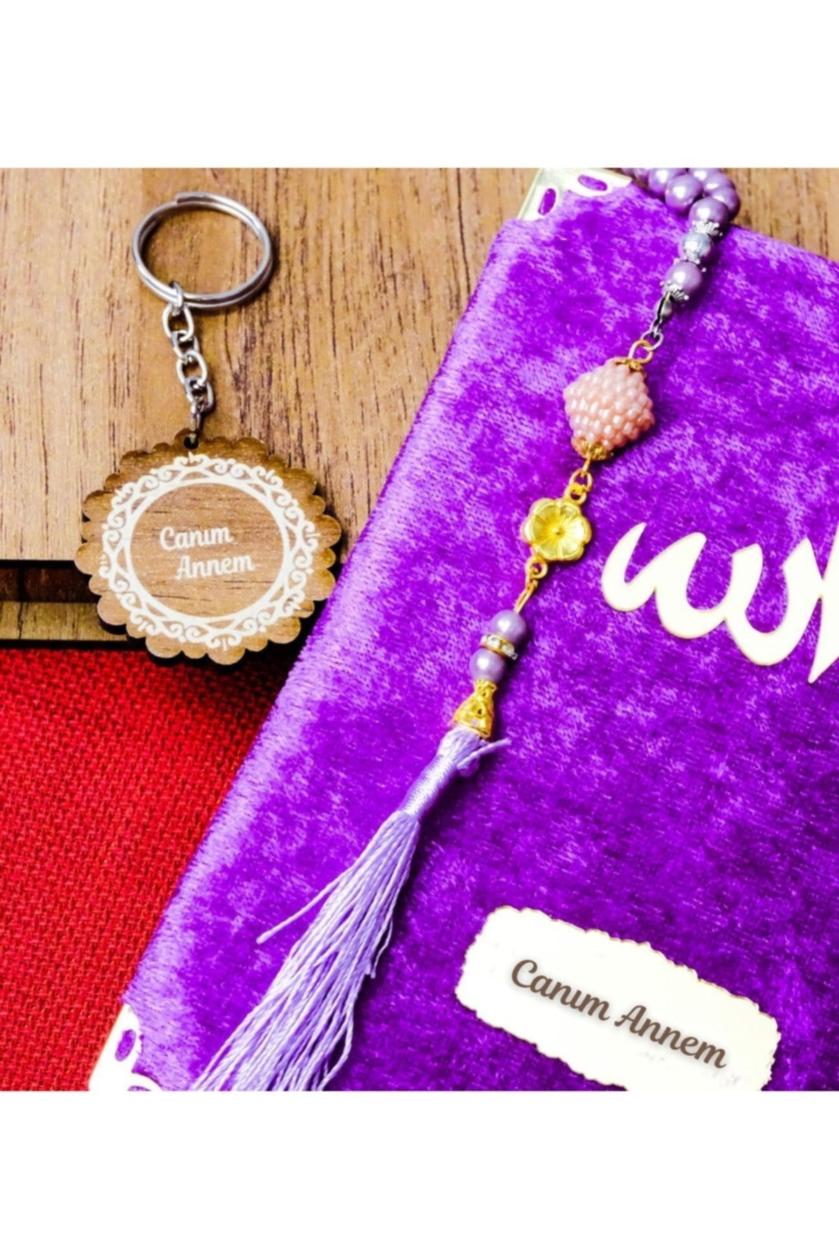 Anneler Günü Hediyesi Mor Renk Yasini Şerif Seti
