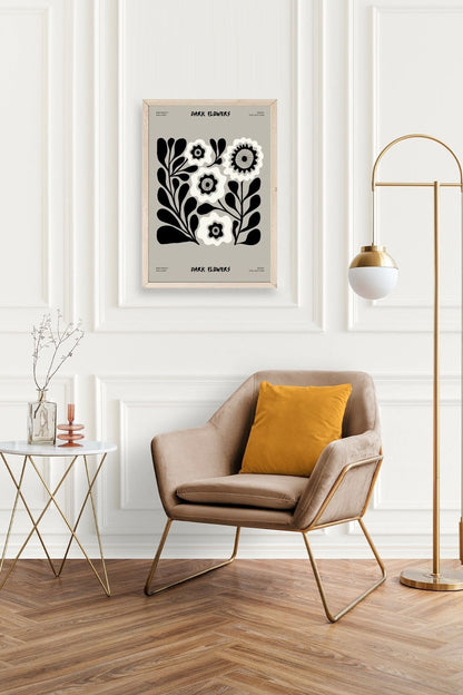 Çiçek Ahşap Çerçeveli Tablo 17 x 23