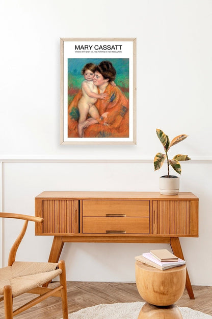 Mary Cassatt Ahşap Çerçeveli Tablo 30 x 42