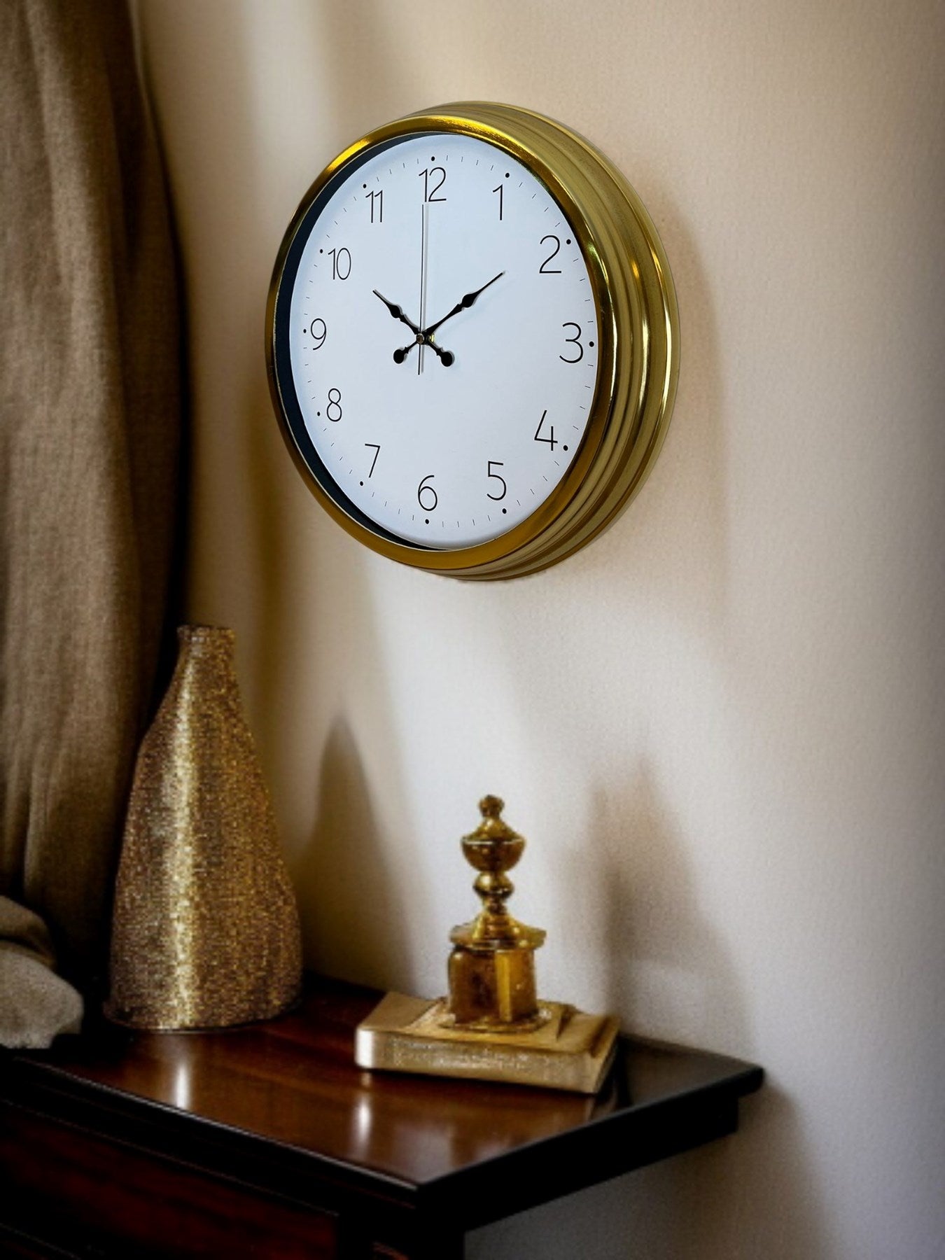 Zentime 40 Cm Gold Lüks Duvar Saati