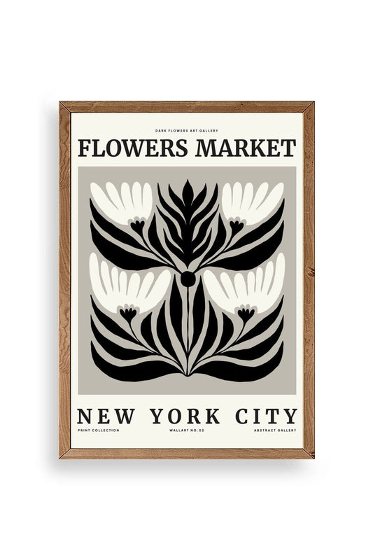 Çiçek Ahşap Çerçeveli Tablo 50 x 70