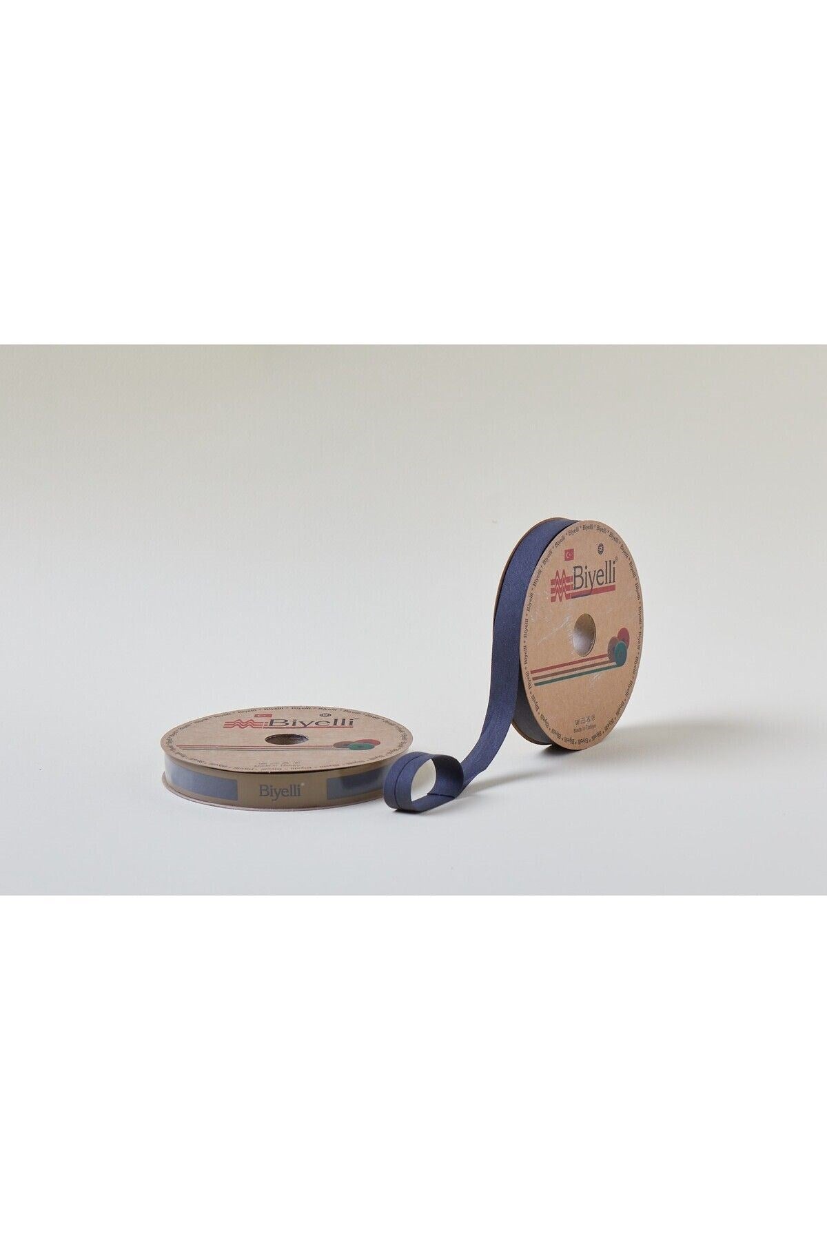 Biye Koton Katlı D39 Lacivert 2 cm 25 Metre %65 Koton %35 Polyester