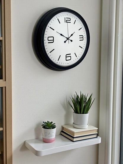 Zentime Sade & Şık Siyah 40 cm Metal Dekoratif Duvar Saati