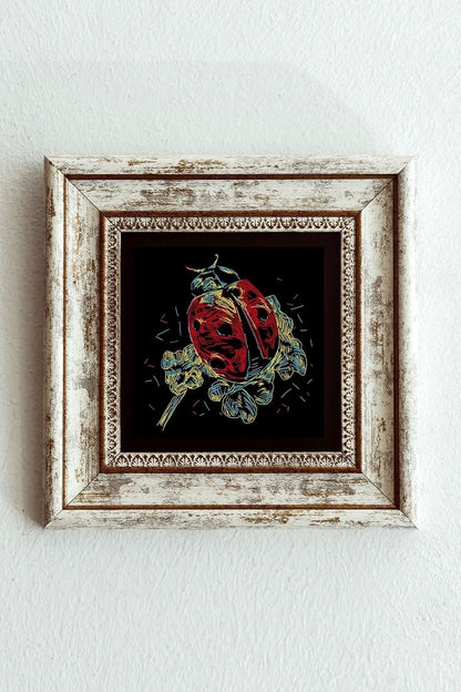 Soyut Desen Çerçeveli Taş Tablo , Çerçeveli Taş Duvar Dekoru-enkcrcvtbl-00101 20 cm