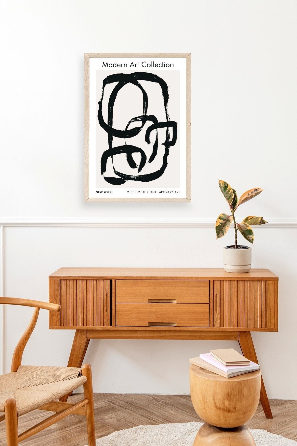 Modern Ahşap Çerçeveli Tablo 30 x 42