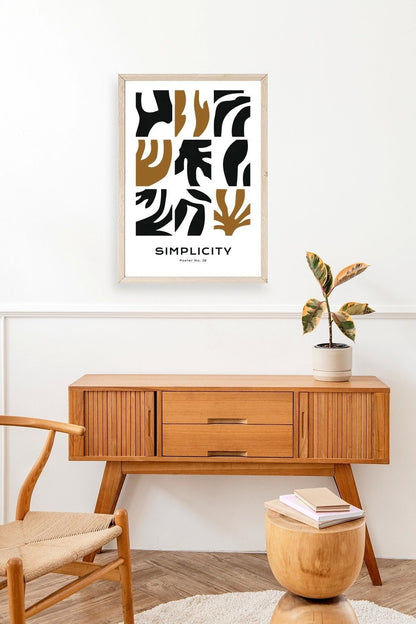 Soyut Poster Ahşap Çerçeveli Tablo 23 x 30