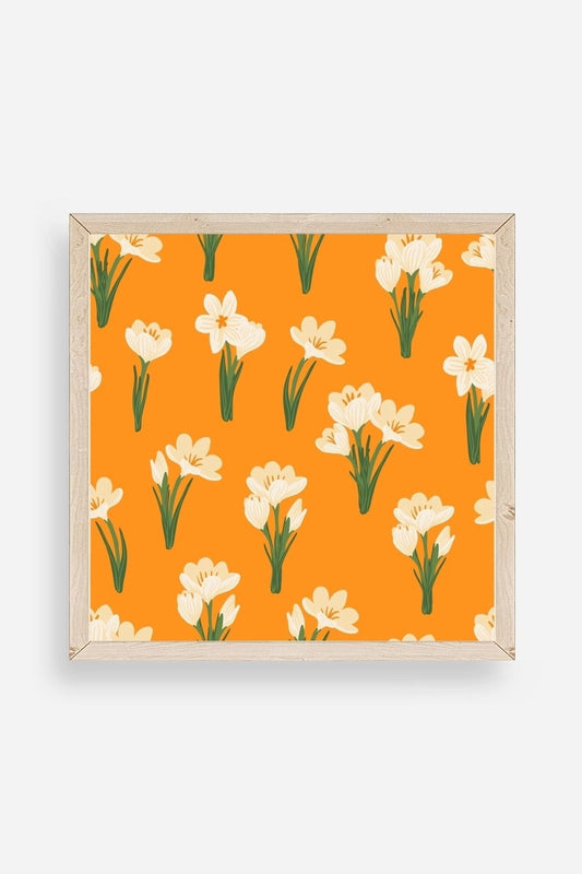 Çiçek Ahşap Çerçeveli Tablo 23 x 23