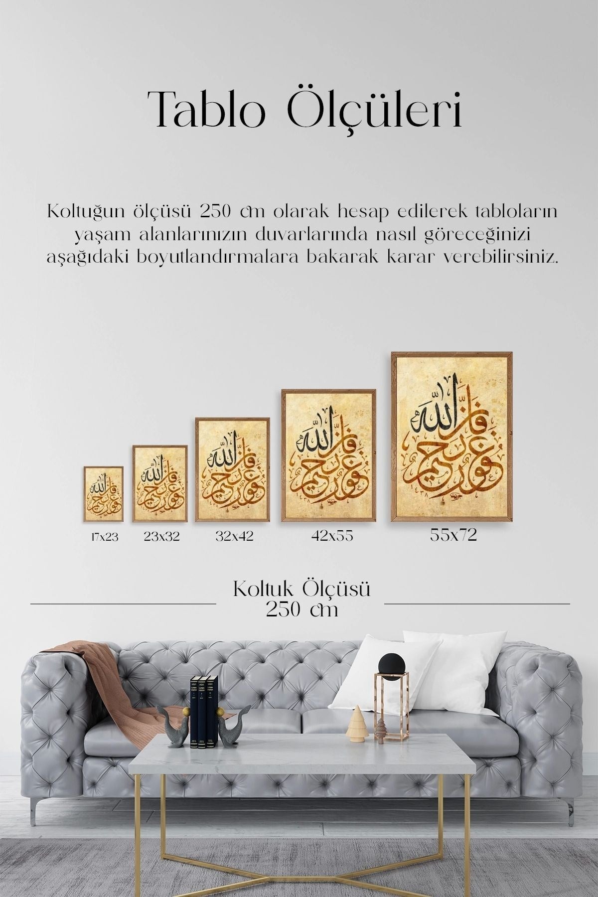 Hat Yazısı Ahşap Çerçeveli Tablo 30 x 42