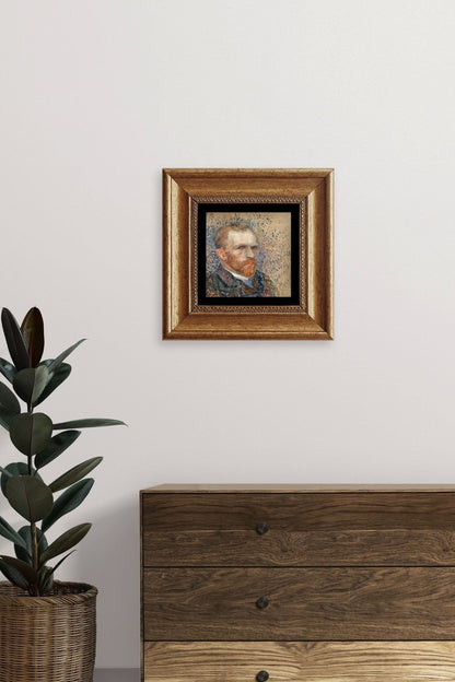 Van Gogh Çerçeveli Taş Tablo 20 cm