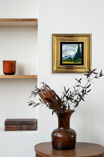 Van Gogh Çerçeveli Taş Tablo 20 cm