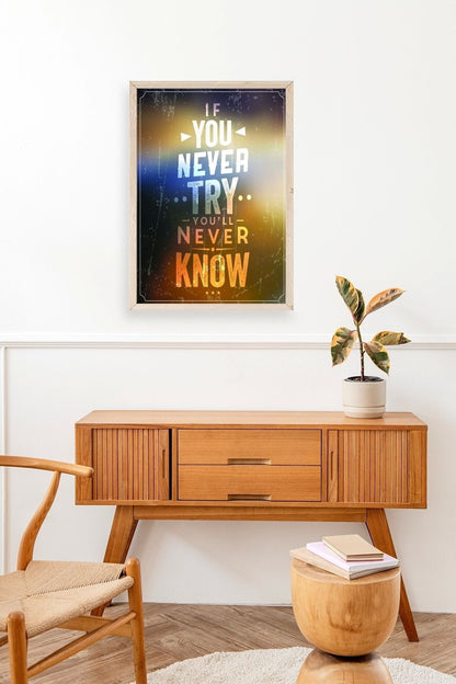 Motto Ahşap Çerçeveli Tablo 30 x 42