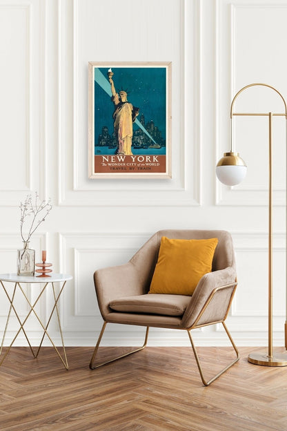 New York Ahşap Çerçeveli Tablo 50 x 70