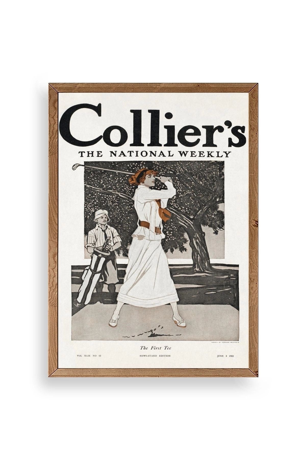 Edward Penfield Ahşap Çerçeveli Tablo 50 x 70