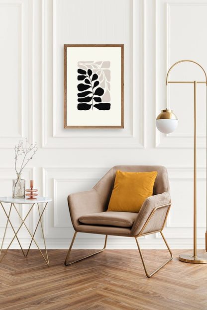 Yaprak Ahşap Çerçeveli Tablo 23 x 30