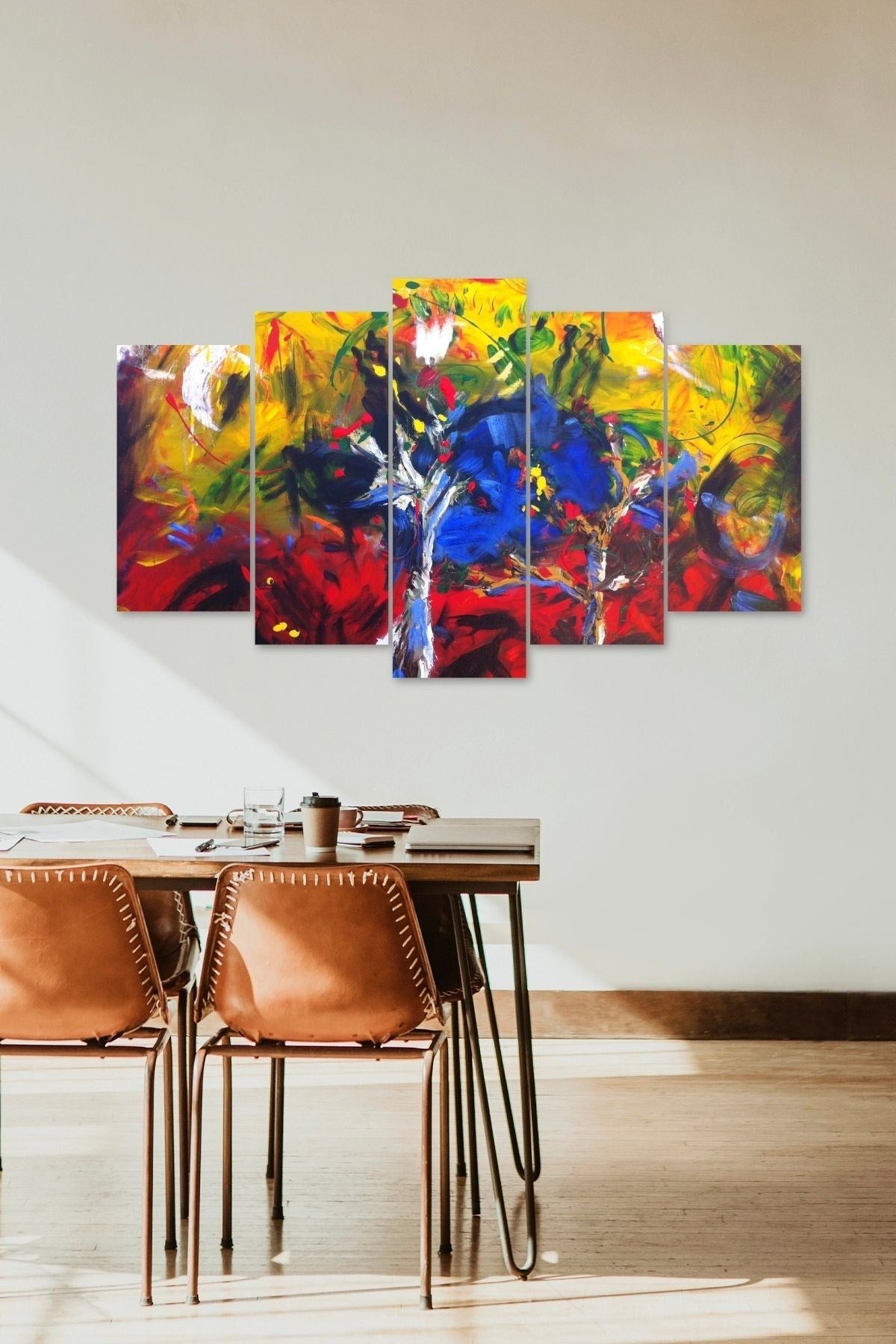 Manzara Doğa 5 Parçalı Mdf Tablo 60 x 100