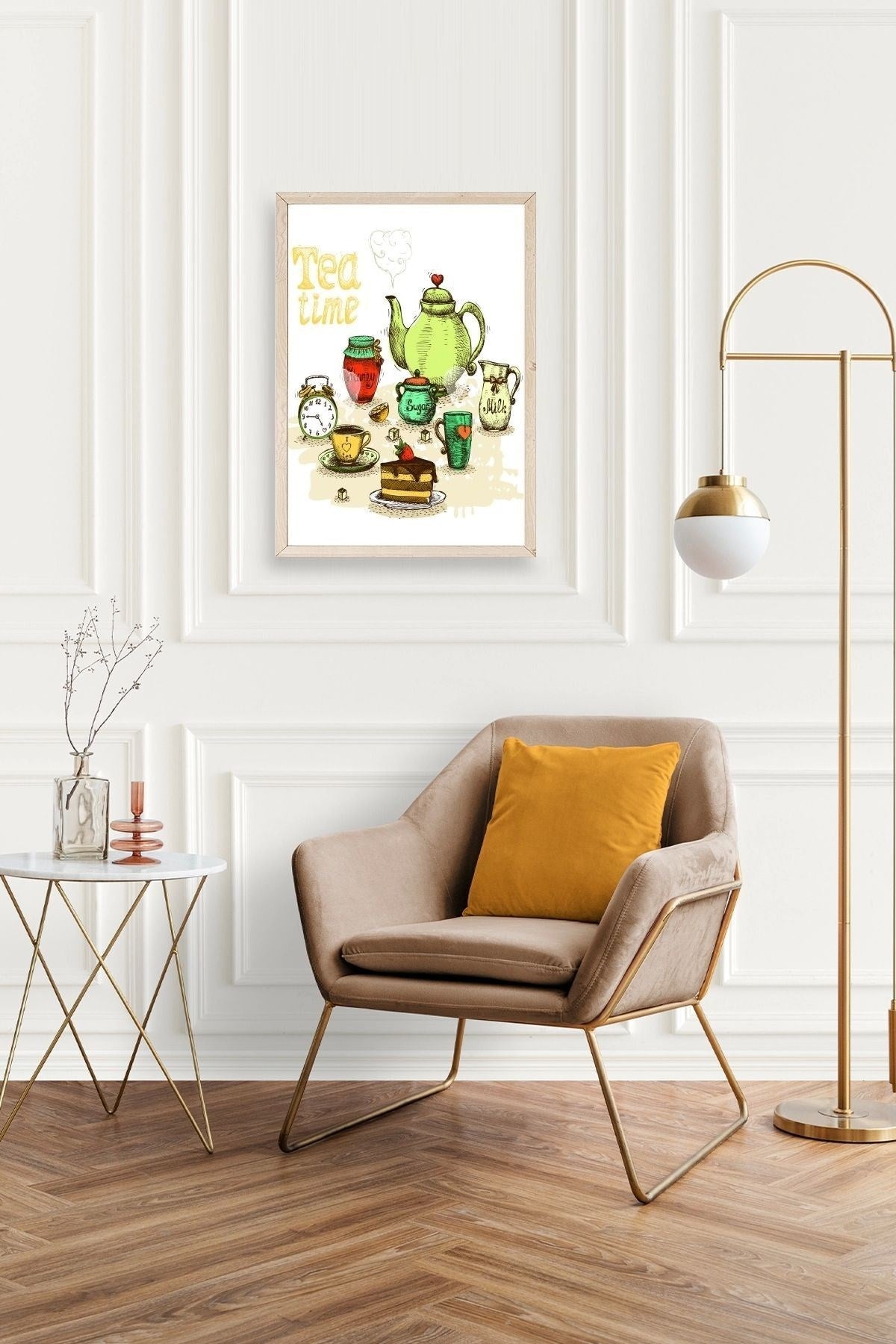 Çay Vakti Ahşap Çerçeveli Tablo 23 x 30