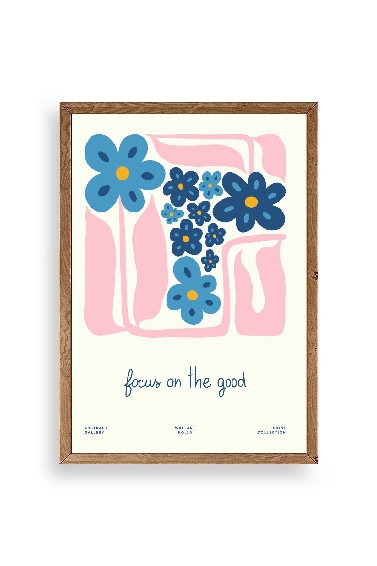 Çiçekler Ahşap Çerçeveli Tablo 50 x 70