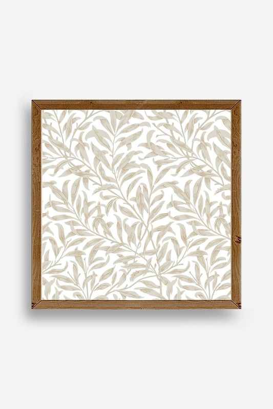 Yaprak Ahşap Çerçeveli Tablo 23 x 23