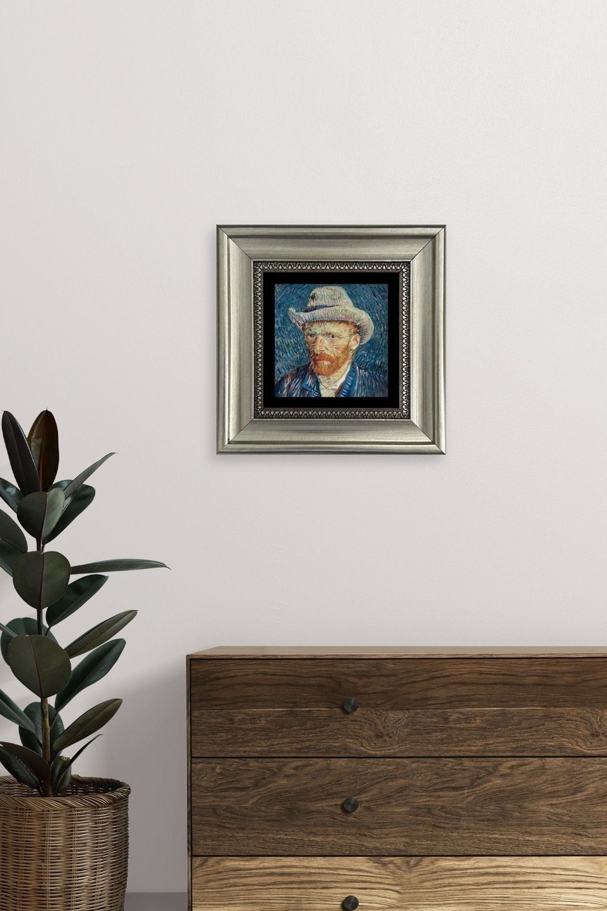 Van Gogh Çerçeveli Taş Tablo 20 cm