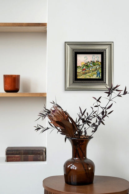 Van Gogh Çerçeveli Taş Tablo 20 cm