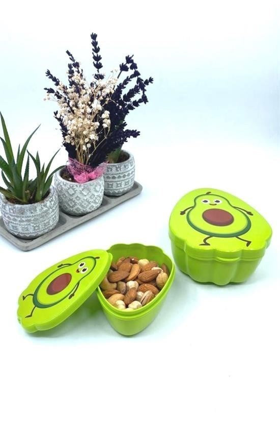 BUFFER® 2'li İç İçe Geçebilen Avokado Model Saklama ve Beslenme Kabı Seti (550 ml + 250 ml)