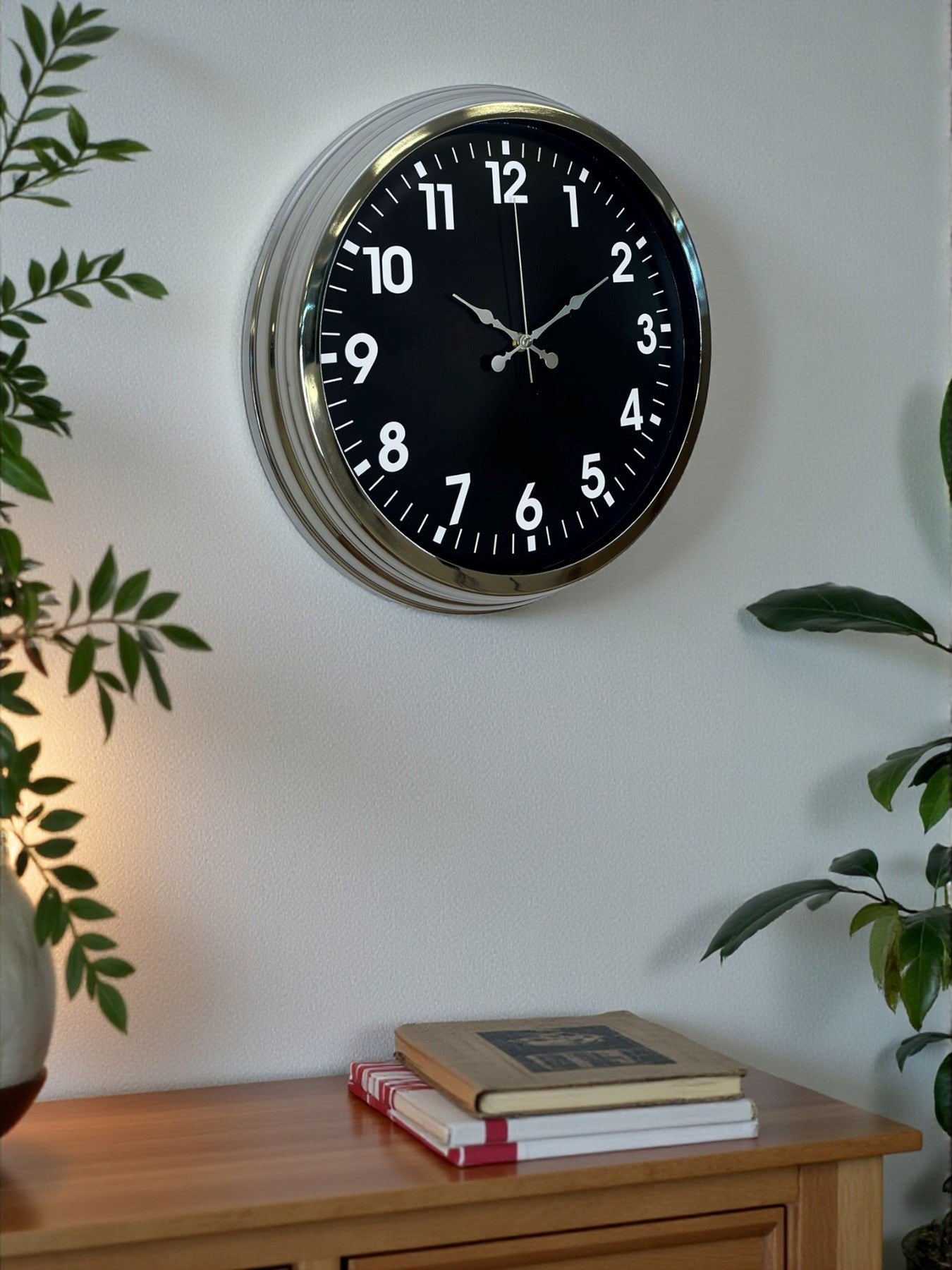 Zentime 40 Cm Krom Şık Duvar Saati