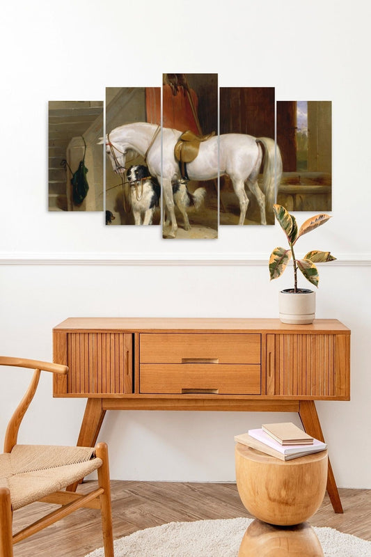 Atlar ve Masumiyet 5 Parçalı Mdf Tablo 60 x 100