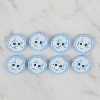 Loren Crafts mavi 8 li balık düğme - 575