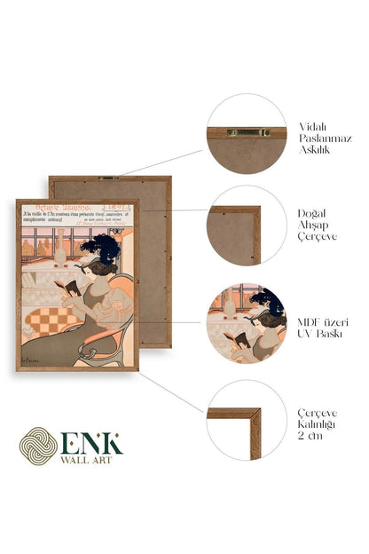 De Feure Ahşap Çerçeveli Tablo 17 x 23