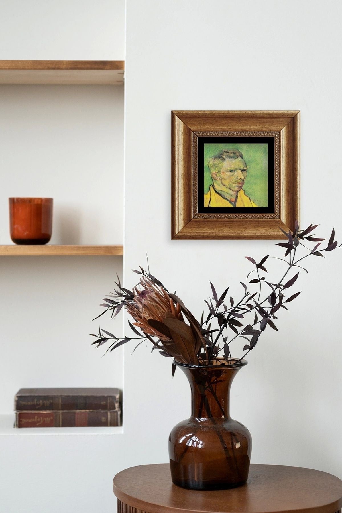 Van Gogh Çerçeveli Taş Tablo 20 cm