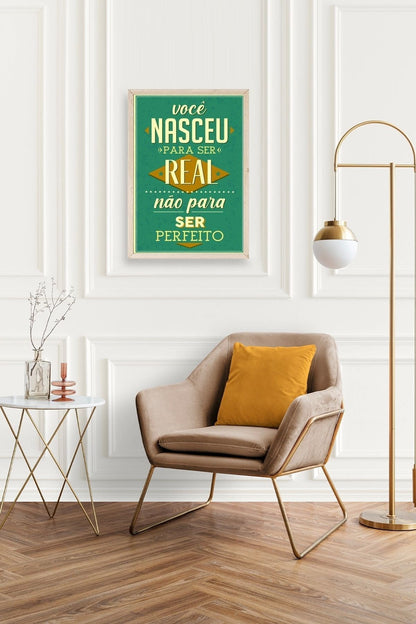 Motto Ahşap Çerçeveli Tablo 30 x 42