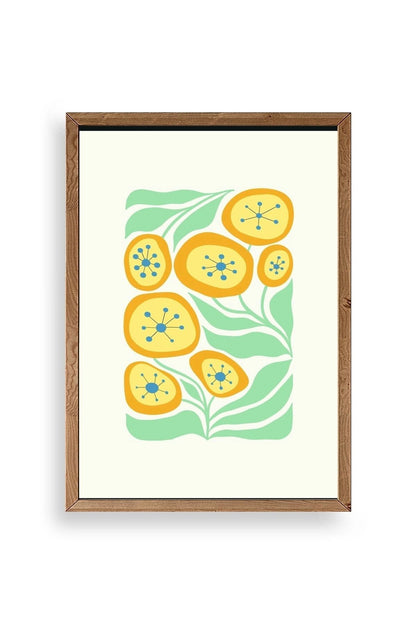 Çiçek Ahşap Çerçeveli Tablo 17 x 23