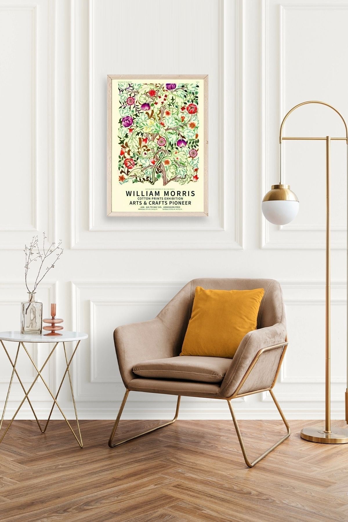 Çiçekler Ahşap Çerçeveli Tablo 23 x 30