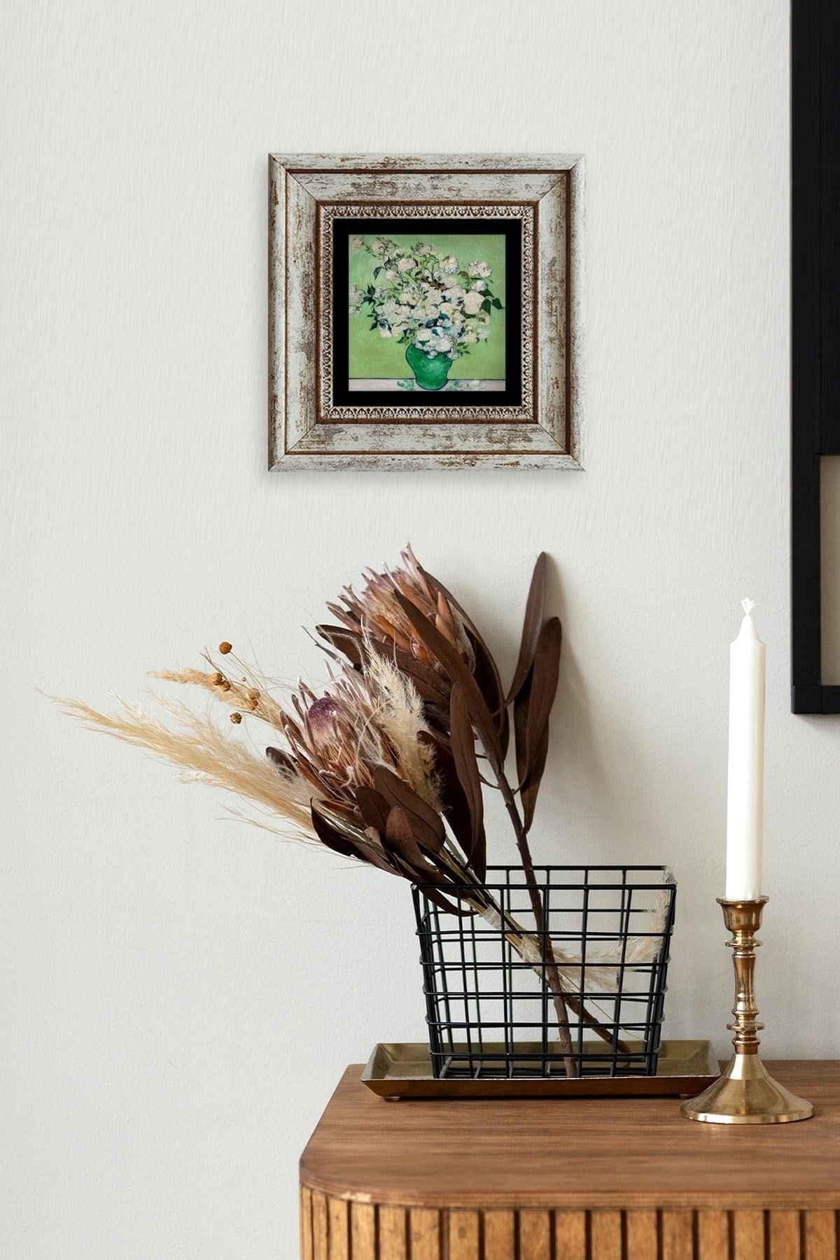 Van Gogh Çerçeveli Taş Tablo 20 cm