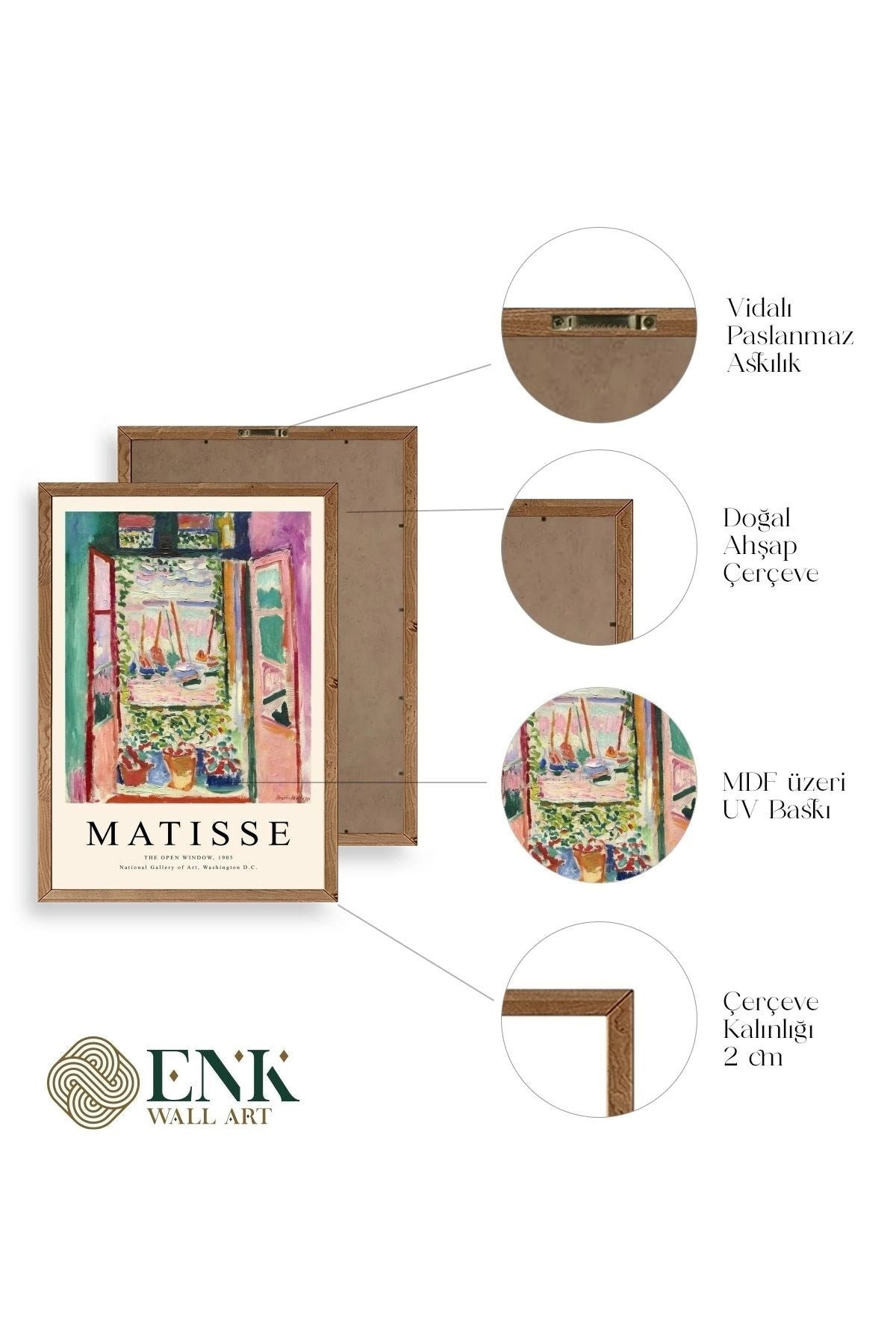 Matisse Üçlü Ahşap Çerçeveli Tablo 40 x 60