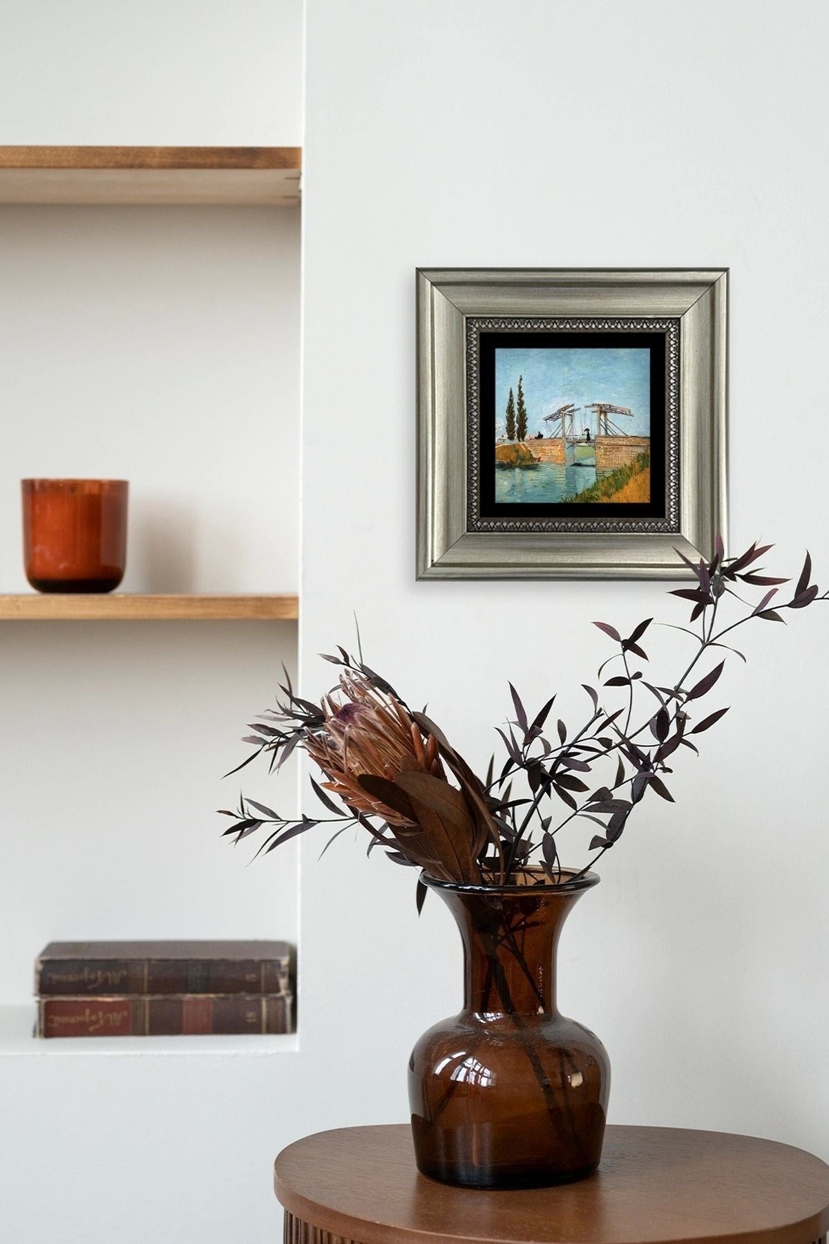 Van Gogh Çerçeveli Taş Tablo 20 cm