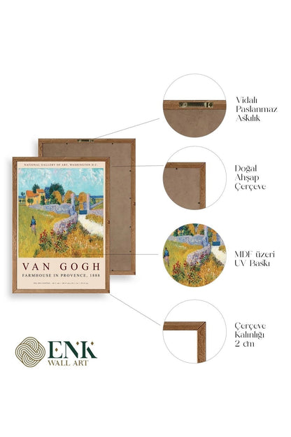 Ünlü Tablolar Üçlü Ahşap Çerçeveli Tablo 30 x 40