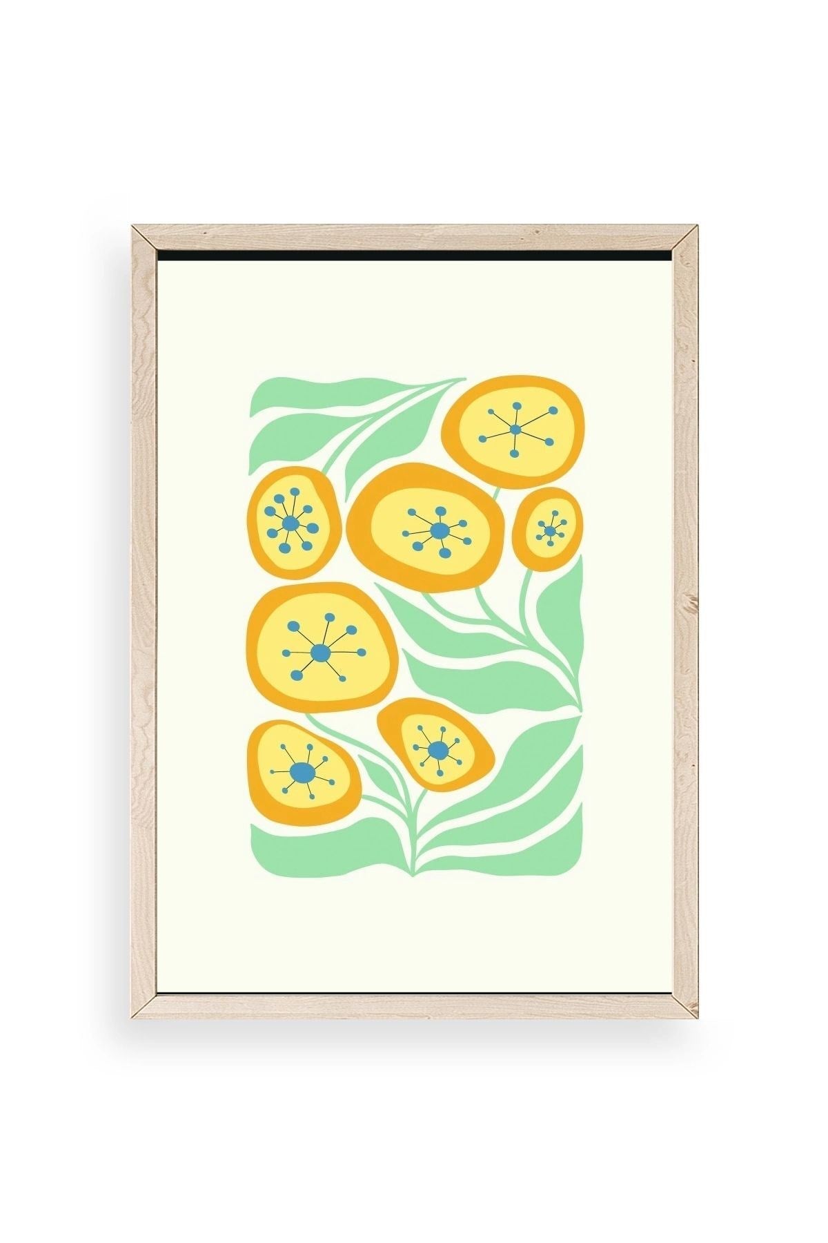 Çiçek Ahşap Çerçeveli Tablo 50 x 70