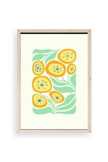 Çiçek Ahşap Çerçeveli Tablo 50 x 70