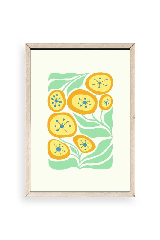 Çiçek Ahşap Çerçeveli Tablo 50 x 70