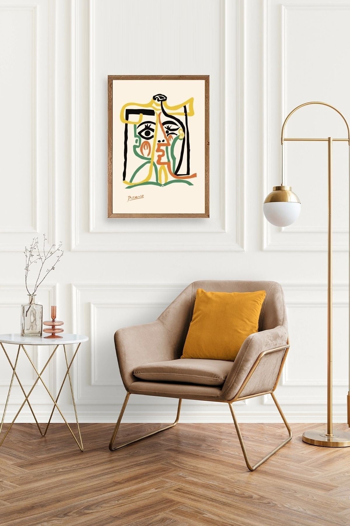 Tete de Femme Ahşap Çerçeveli Tablo 17 x 23